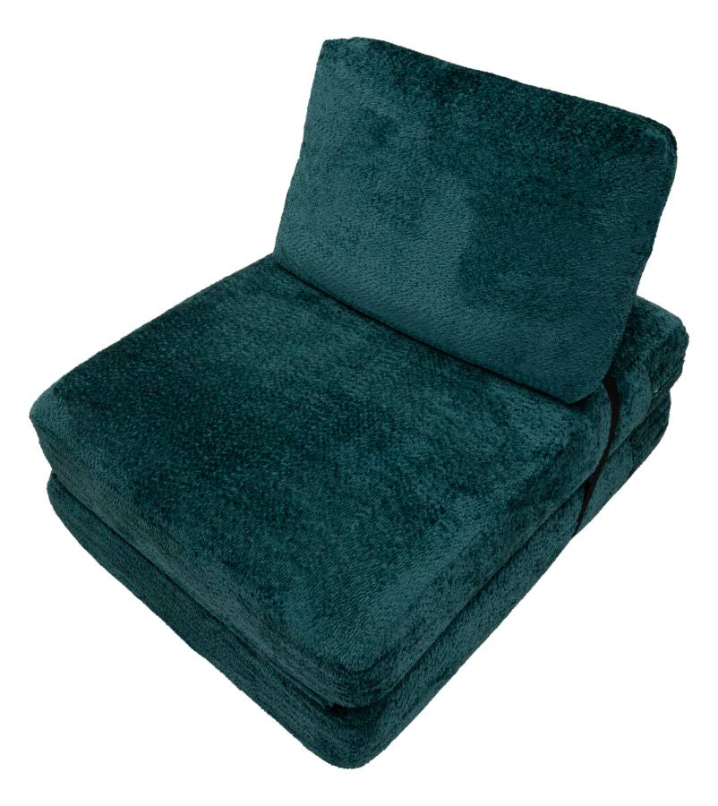 Poltrona/letto faster petrolio cm 80x100x80 (compressa-misura letto cm204x80x18)
