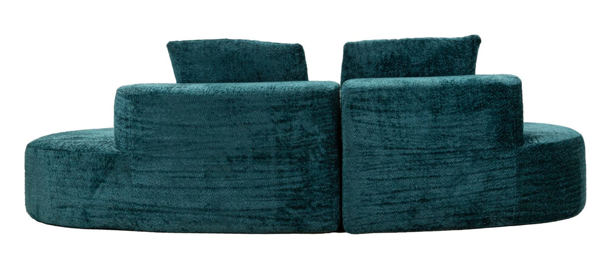 Divano island petrolio cm 238x92x78 -altezza c/cusino come da foto- (compresso)