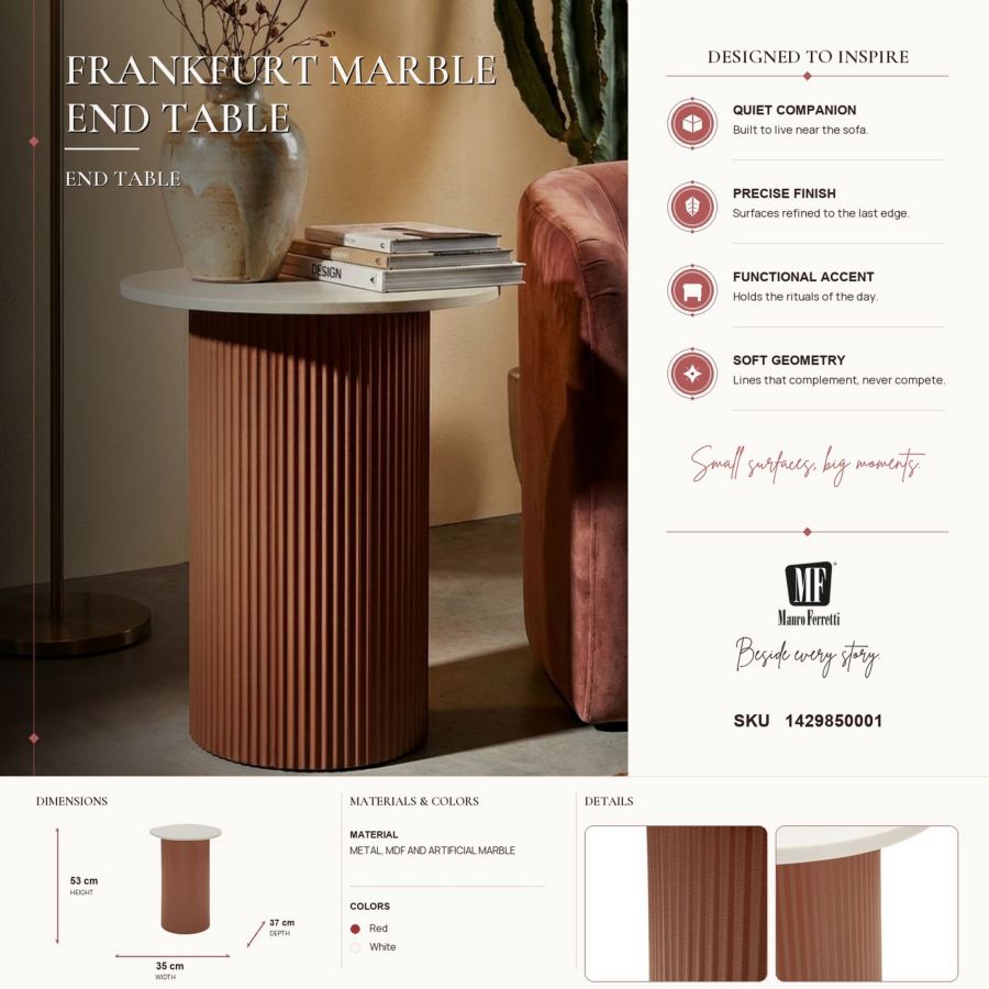 Tavolinetto frankfurt marble cm 35x37x53