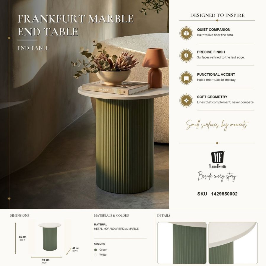 Tavolinetto frankfurt marble cm 40x42x45