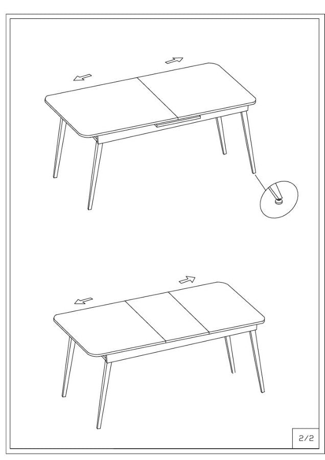 Mauro Ferretti Tavolo da Pranzo Allungabile Matt 120 x 80 x 75 cm (aperto 155 x 80 x 75)