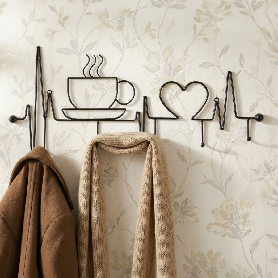 App/abiti da muro breakfast nero cm 60x3,8x26,7