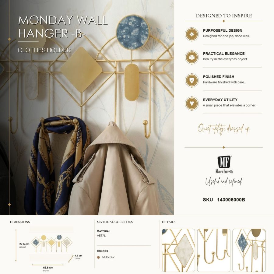 App/abiti da muro monday -b- cm 66,6x4,5x27,5