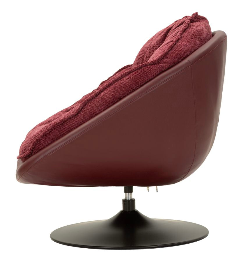Mauro Ferretti Poltrona Dortmund Bordeaux 78 x 78 x 84 cm