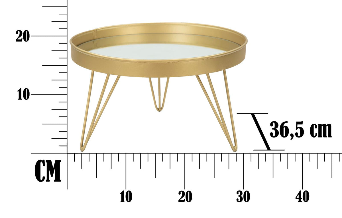 Mauro Ferretti Svuotatasche Glam Gold/mirror Ø 31 x 18 cm