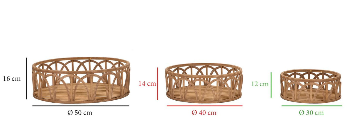 Mauro Ferretti Svuotatasche Fuji Tris Ø 50 x 16-40 x 14-30 x 12 cm