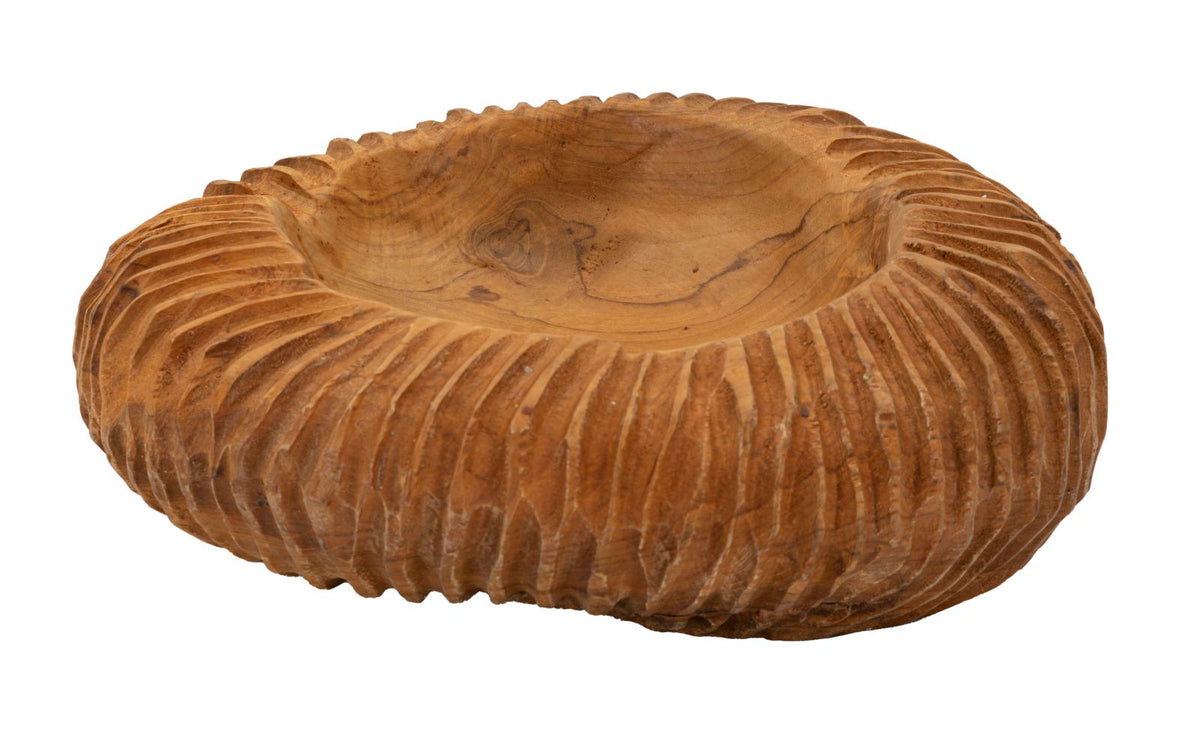 Mauro Ferretti Svuotatasche Garit in Teak Riciclato Ø 32 x 11 cm (pezzi Unici - Non Rip. in Serie)
