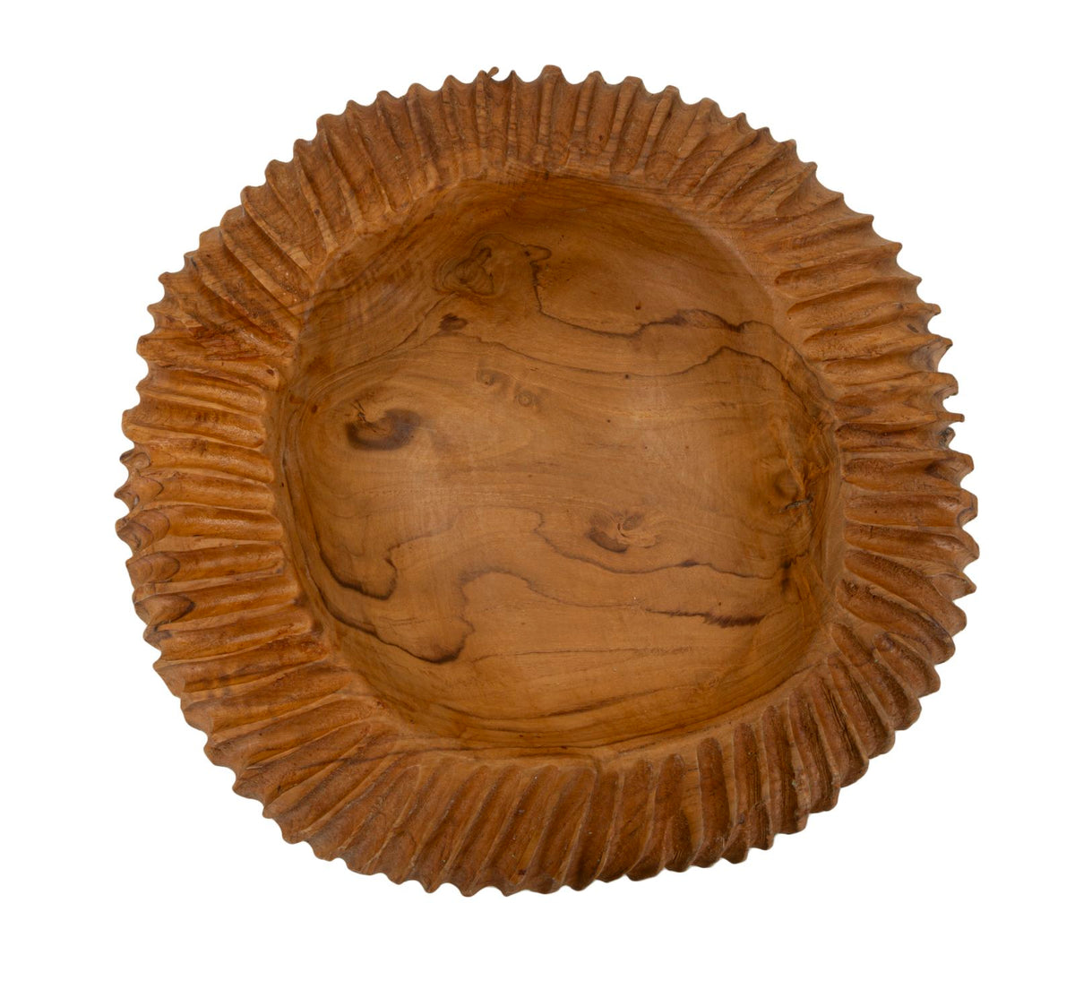 Mauro Ferretti Svuotatasche Garit in Teak Riciclato Ø 32 x 11 cm (pezzi Unici - Non Rip. in Serie)