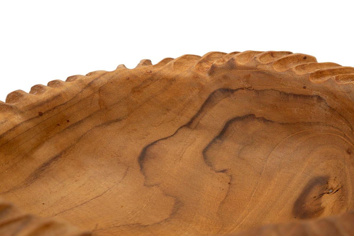 Mauro Ferretti Svuotatasche Garit in Teak Riciclato Ø 32 x 11 cm (pezzi Unici - Non Rip. in Serie)