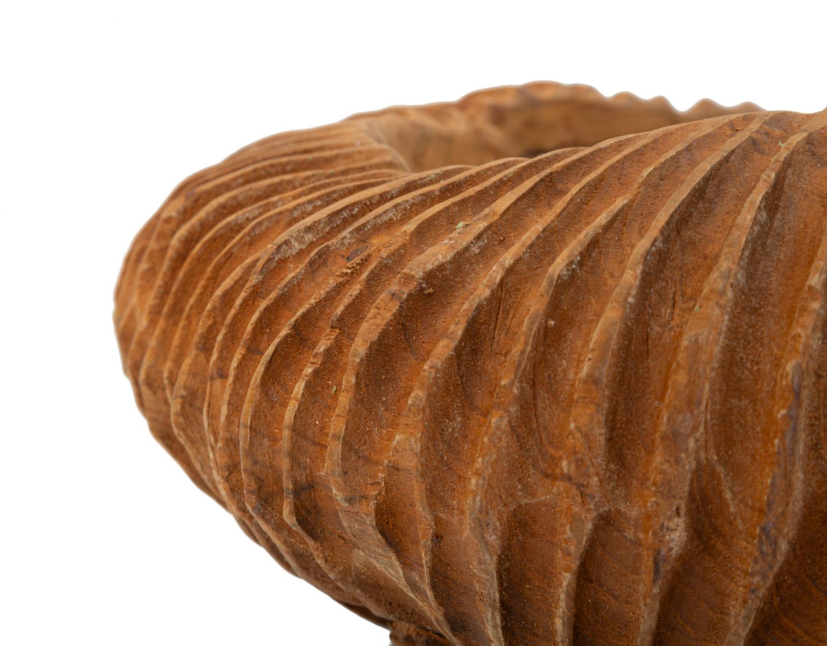 Mauro Ferretti Svuotatasche Garit in Teak Riciclato Ø 32 x 11 cm (pezzi Unici - Non Rip. in Serie)