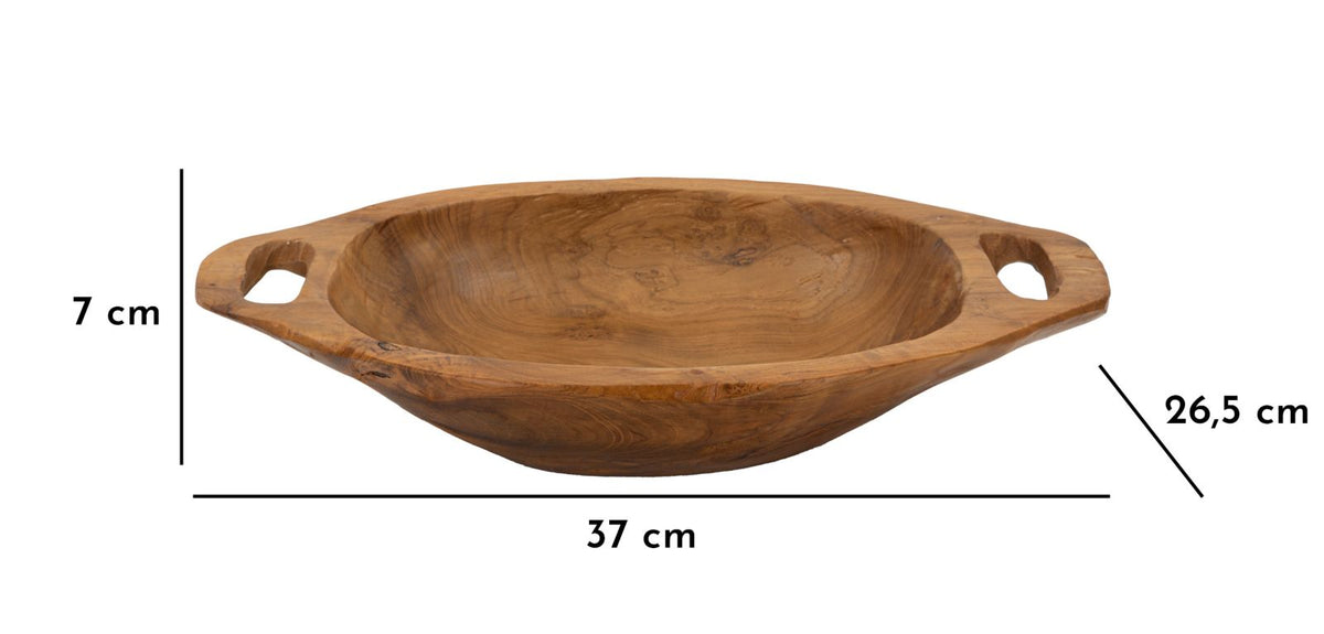 Mauro Ferretti Svuotatasche Wan in Teak Riciclato 37 x 26,5 x 7 cm (pezzi Unici - Non Rip. in Serie)