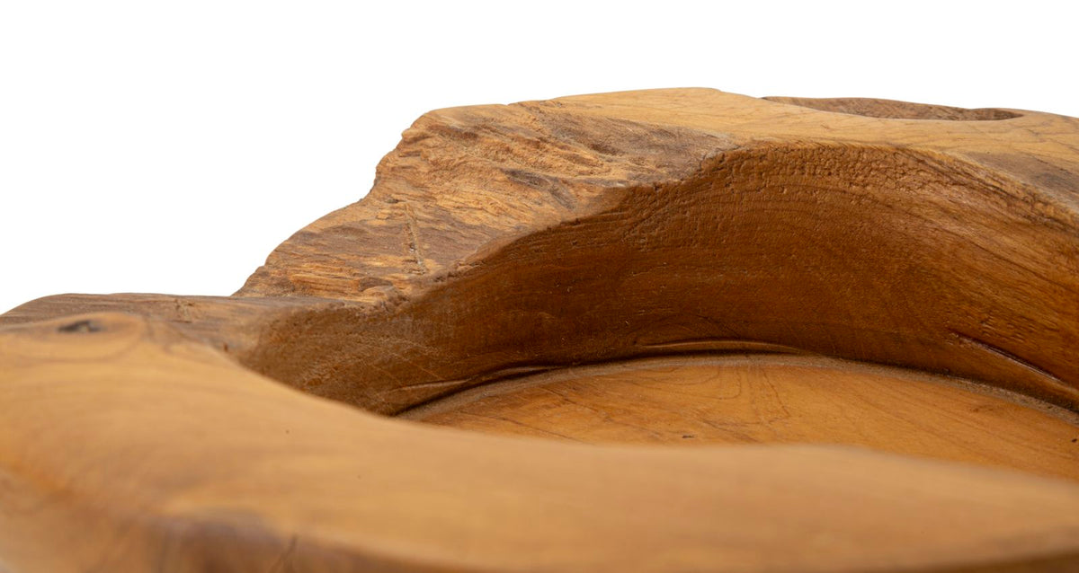 Mauro Ferretti Svuotatasche Erusi in Teak Ric. Ø 20 x 6 cm (pezzi Unici - Non Rip. in Serie)