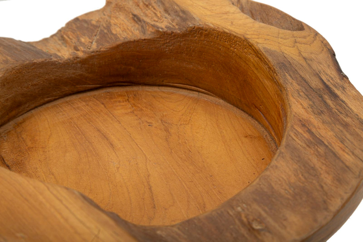 Mauro Ferretti Svuotatasche Erusi in Teak Ric. Ø 20 x 6 cm (pezzi Unici - Non Rip. in Serie)
