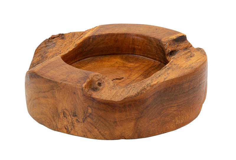 Mauro Ferretti Svuotatasche Erusi Plus in Teak Ric. Ø 21 x 6 cm (pezzi Unici - Non Rip. in Serie)