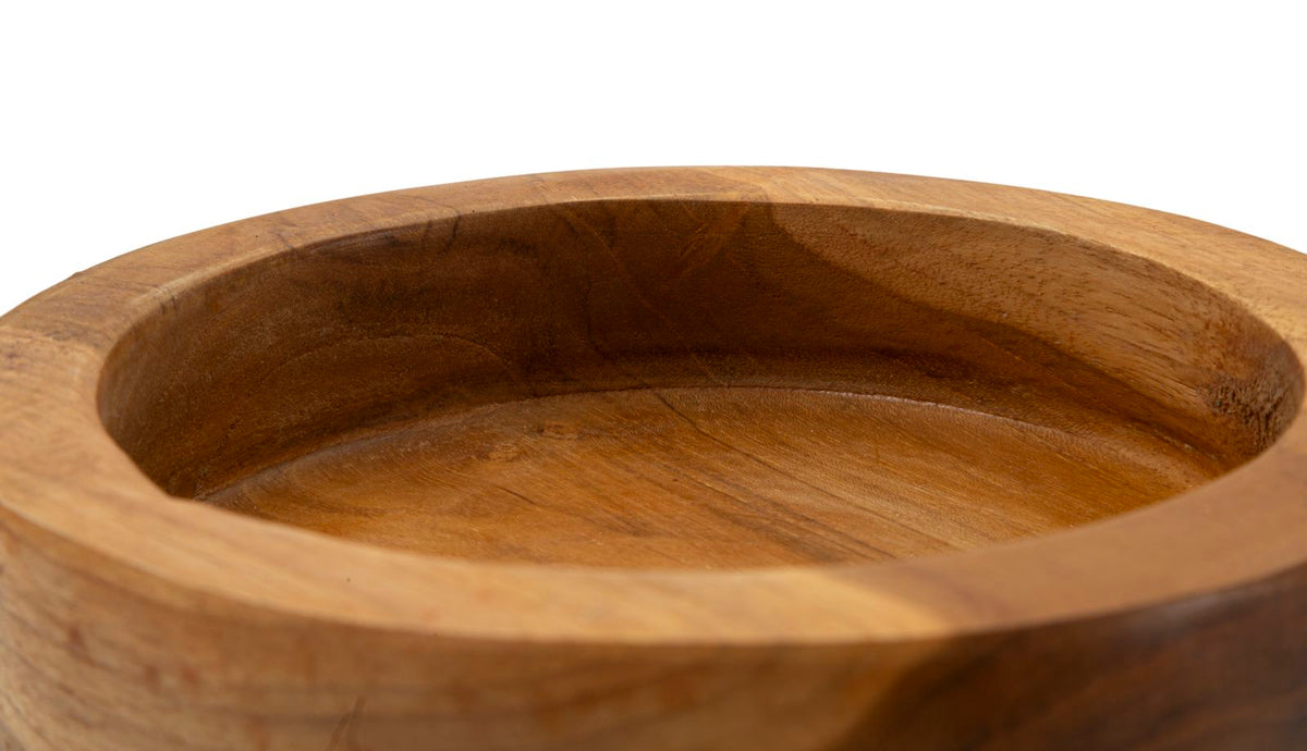 Mauro Ferretti Svuotatasche Erusi Simple in Teak Ric. Ø15 x 9,5 cm (pezzi Unici-non Rip.in Serie)