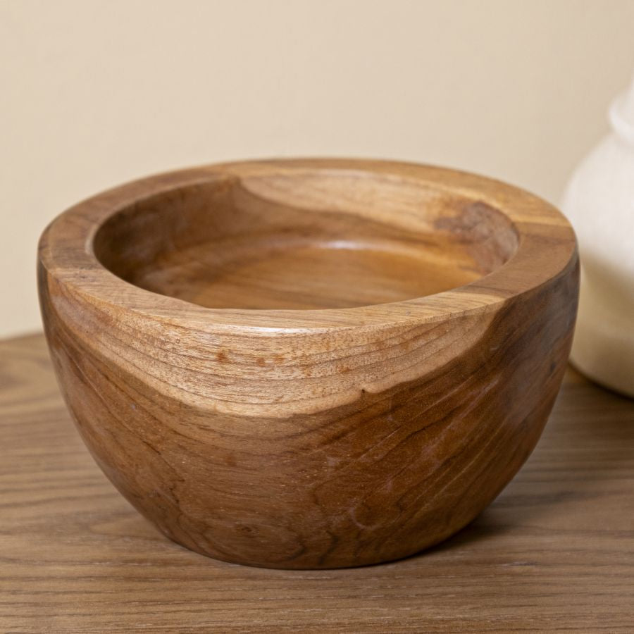 Mauro Ferretti Svuotatasche Erusi Simple in Teak Ric. Ø15 x 9,5 cm (pezzi Unici-non Rip.in Serie)