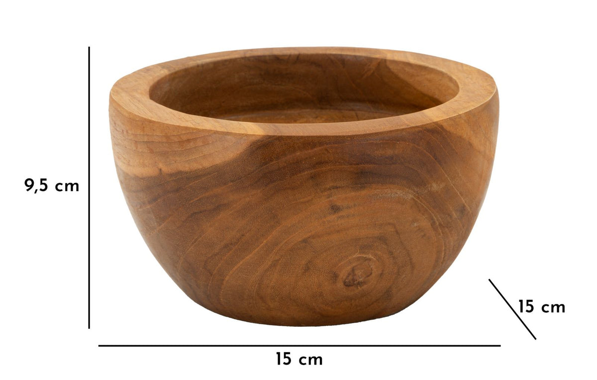 Mauro Ferretti Svuotatasche Erusi Simple in Teak Ric. Ø15 x 9,5 cm (pezzi Unici-non Rip.in Serie)