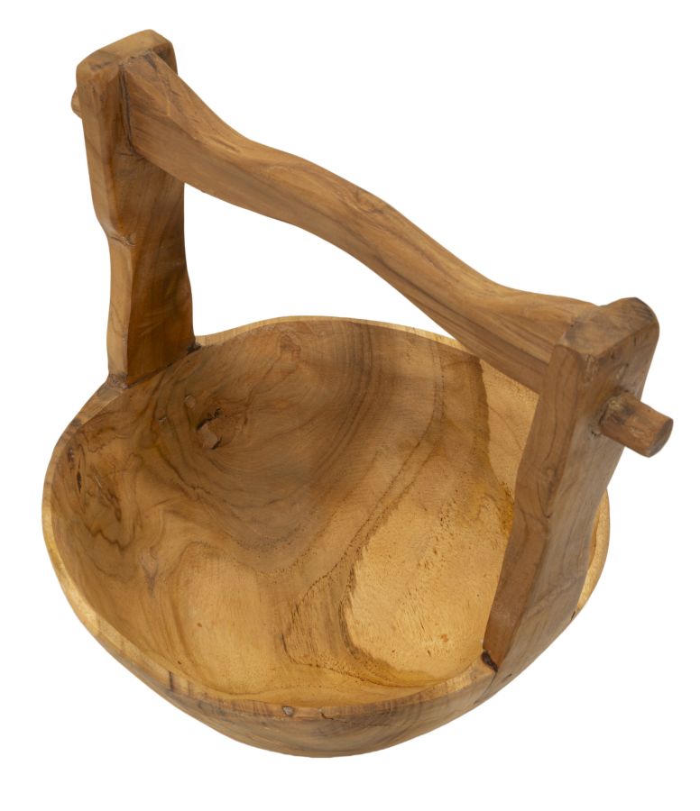 Mauro Ferretti Svuotatasche Timbo in Teak Riciclato 32 x 25 x 27 cm (pezzi Unici - Non Rip. in Serie)