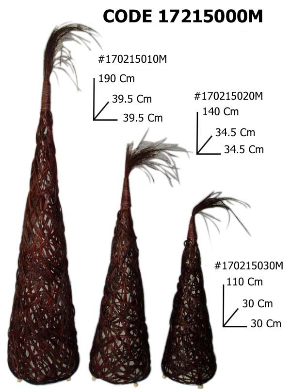 Mauro Ferretti Paralume Tris Piramide Lidy Arancione 180-150-100 cm