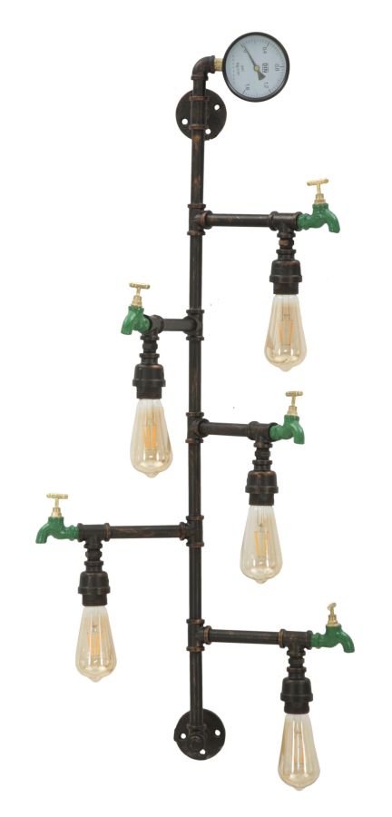 Mauro Ferretti Lampada da Muro Manhattan 5 Luci 50 x 30 x 105 cm