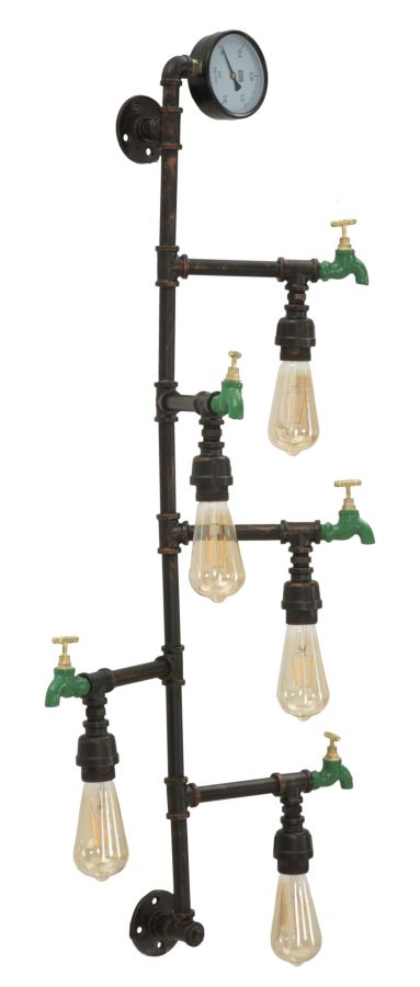 Mauro Ferretti Lampada da Muro Manhattan 5 Luci 50 x 30 x 105 cm