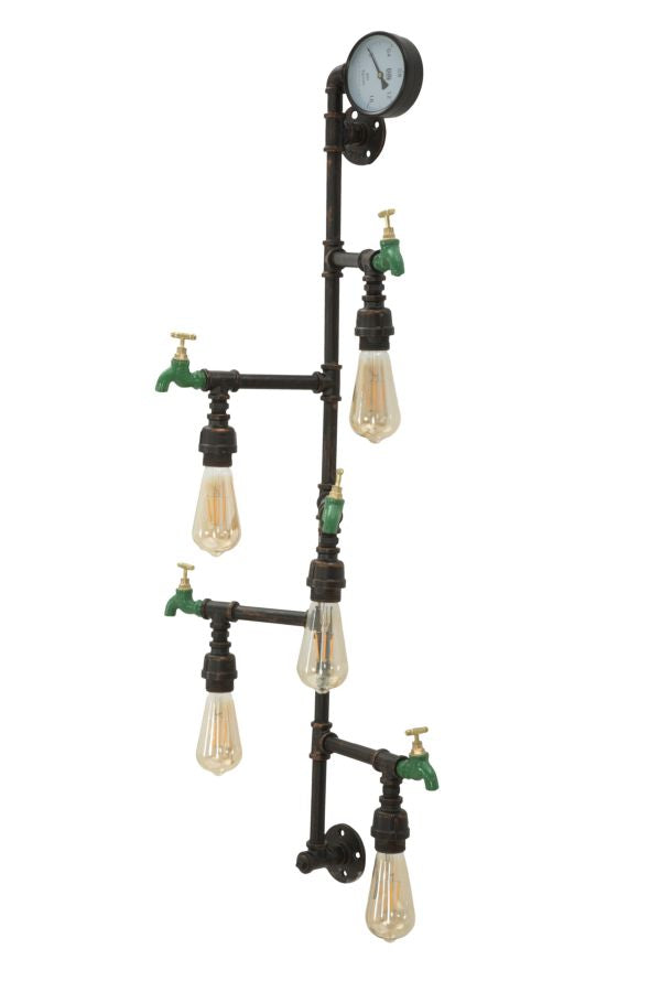 Mauro Ferretti Lampada da Muro Manhattan 5 Luci 50 x 30 x 105 cm