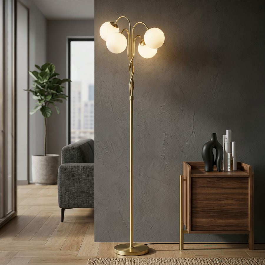Mauro Ferretti Lampada da Terra Glamy 4 Light Ø 54 x 176 cm