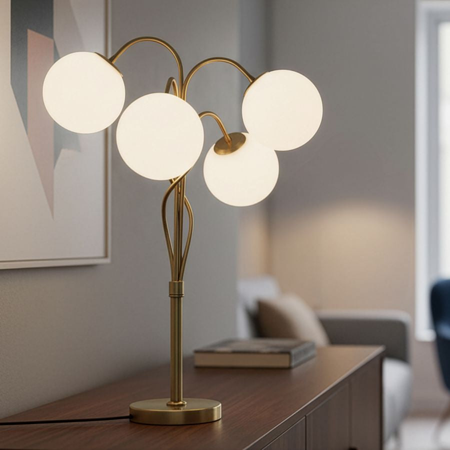 Mauro Ferretti Lampada da Tavolo Glamy 4 Light Ø 53 x 74 cm