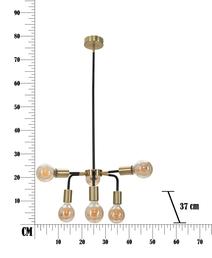 Mauro Ferretti Lampadario Darky Ø 37 x 81 cm