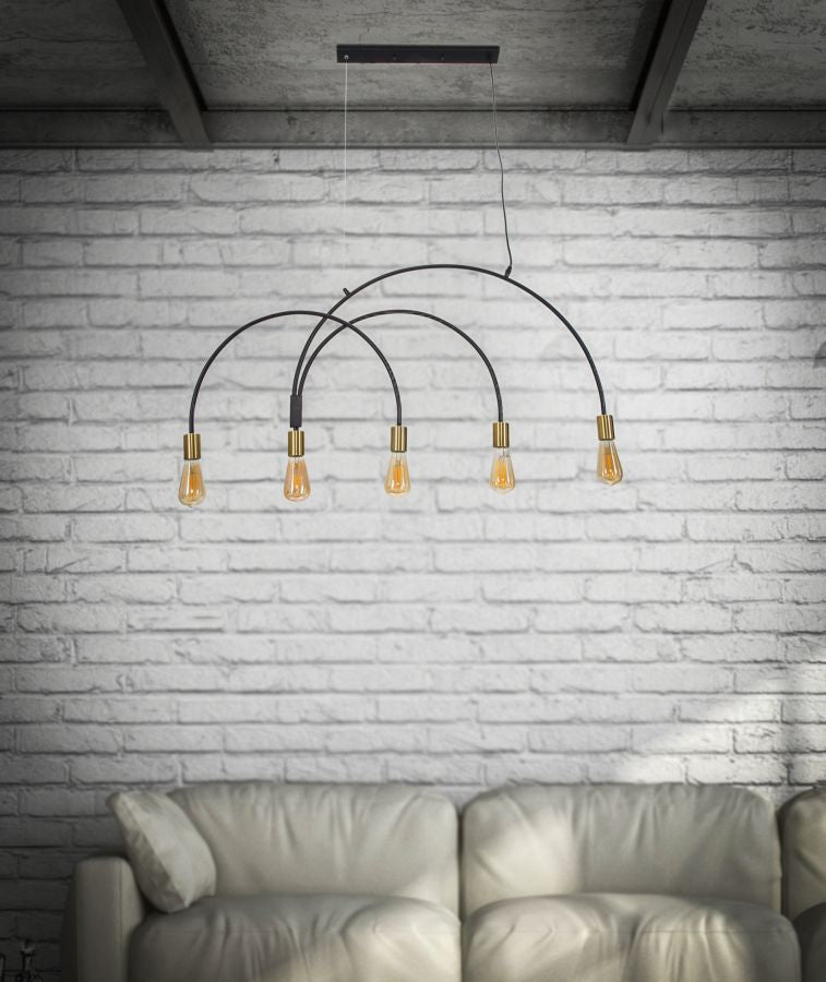Mauro Ferretti Lampadario Darky M 104 x 5 x 50 cm