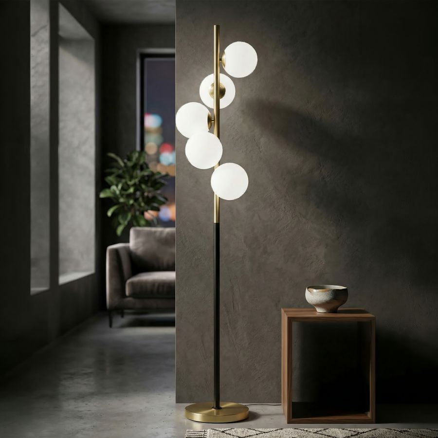 Mauro Ferretti Lampada da Terra Glamy Dark Ø 46 x 160 cm