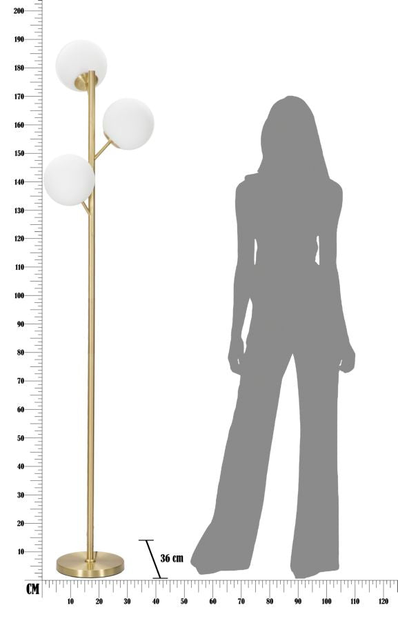 Mauro Ferretti Lampada da Terra Glamy 3 Luci Ø 36 x 160 cm