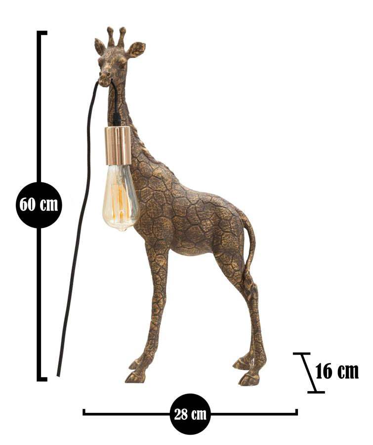 Mauro Ferretti Lampada da Tavolo Giraffa 28 x 16 x 60 cm