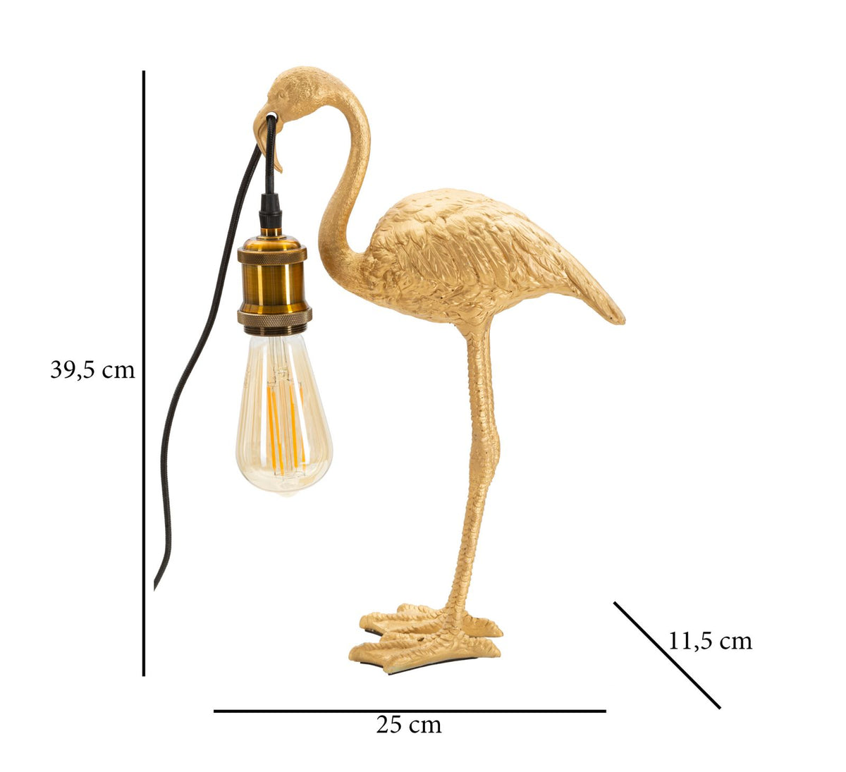 Mauro Ferretti Lampada da Tavolo Flamingo 25 x 11,5 x 39,5 cm