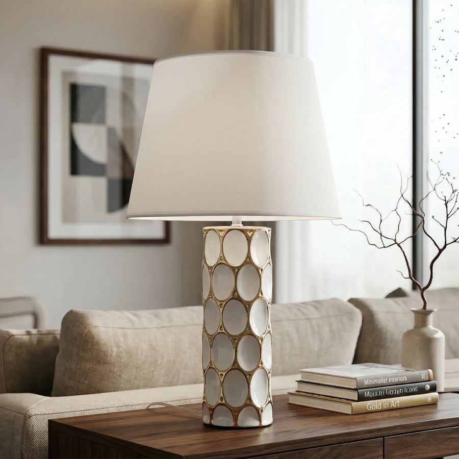 Mauro Ferretti Lampada da Tavolo Glam Carv Ø 34,5 x 56 cm