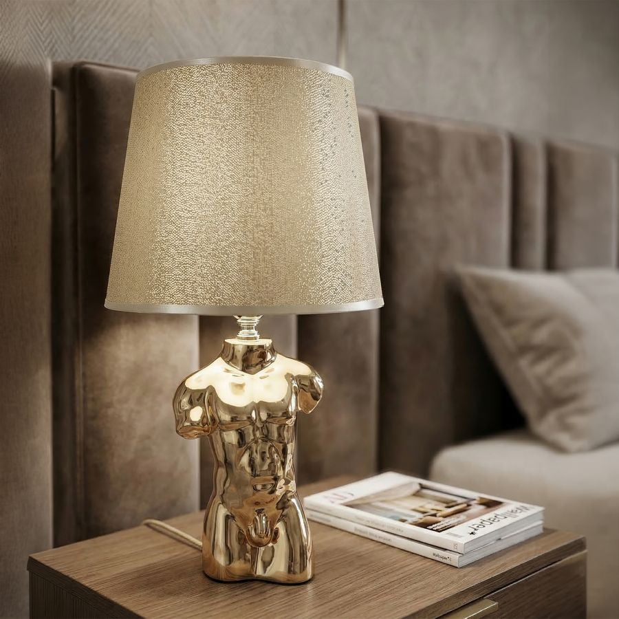 Mauro Ferretti Lampada da Comodino Glam Man Ø 25 x 39,5 cm