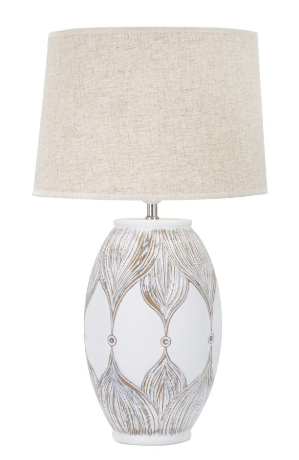 Mauro Ferretti Lampada da Tavolo Resina Ovale Atene Ø 38 x 67 cm