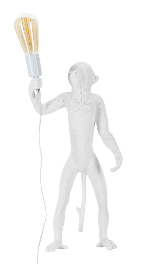 Mauro Ferretti Lampada da Tavolo Monkey Bianco 26 x 34 x 55 cm
