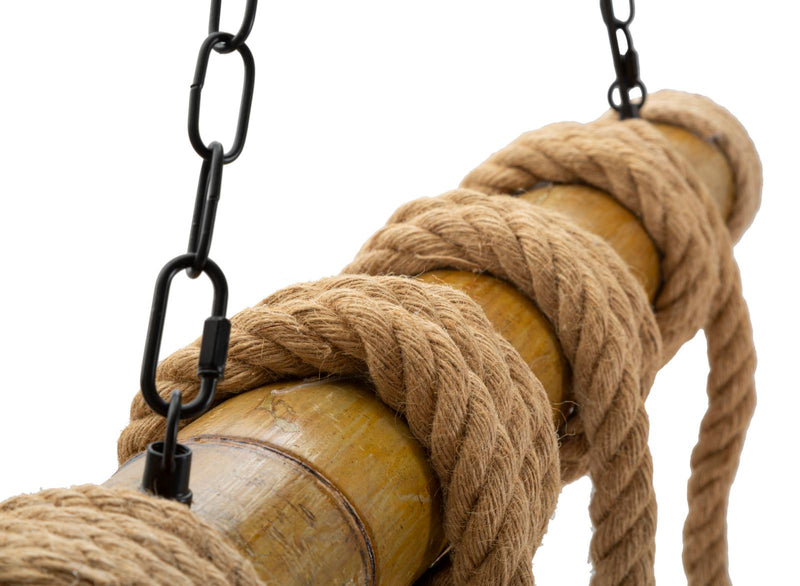 Mauro Ferretti Lampadario Bamboo/rope 80 x 15 x 120 cm