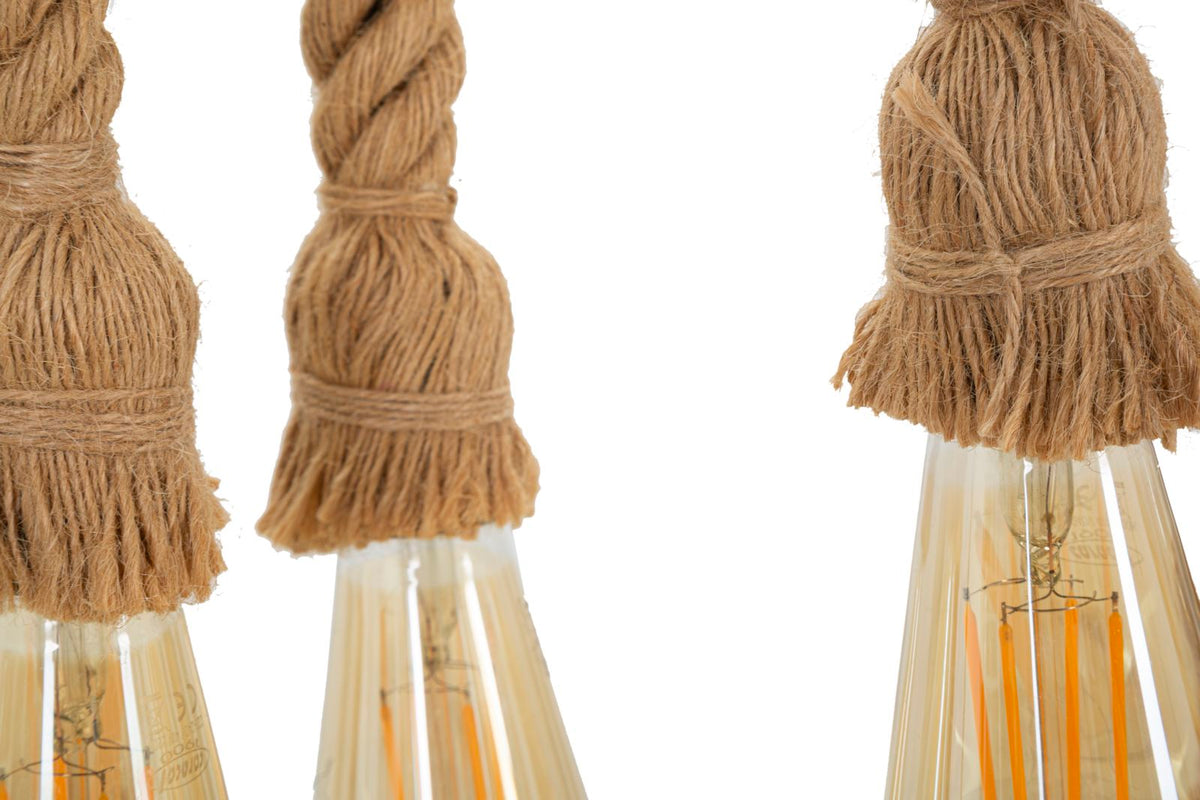 Mauro Ferretti Lampadario Bamboo/rope 80 x 15 x 120 cm
