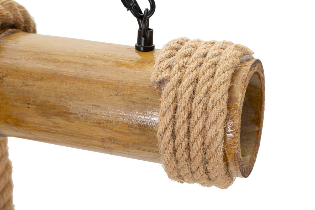 Mauro Ferretti Lampadario Bamboo/rope 80 x 15 x 120 cm