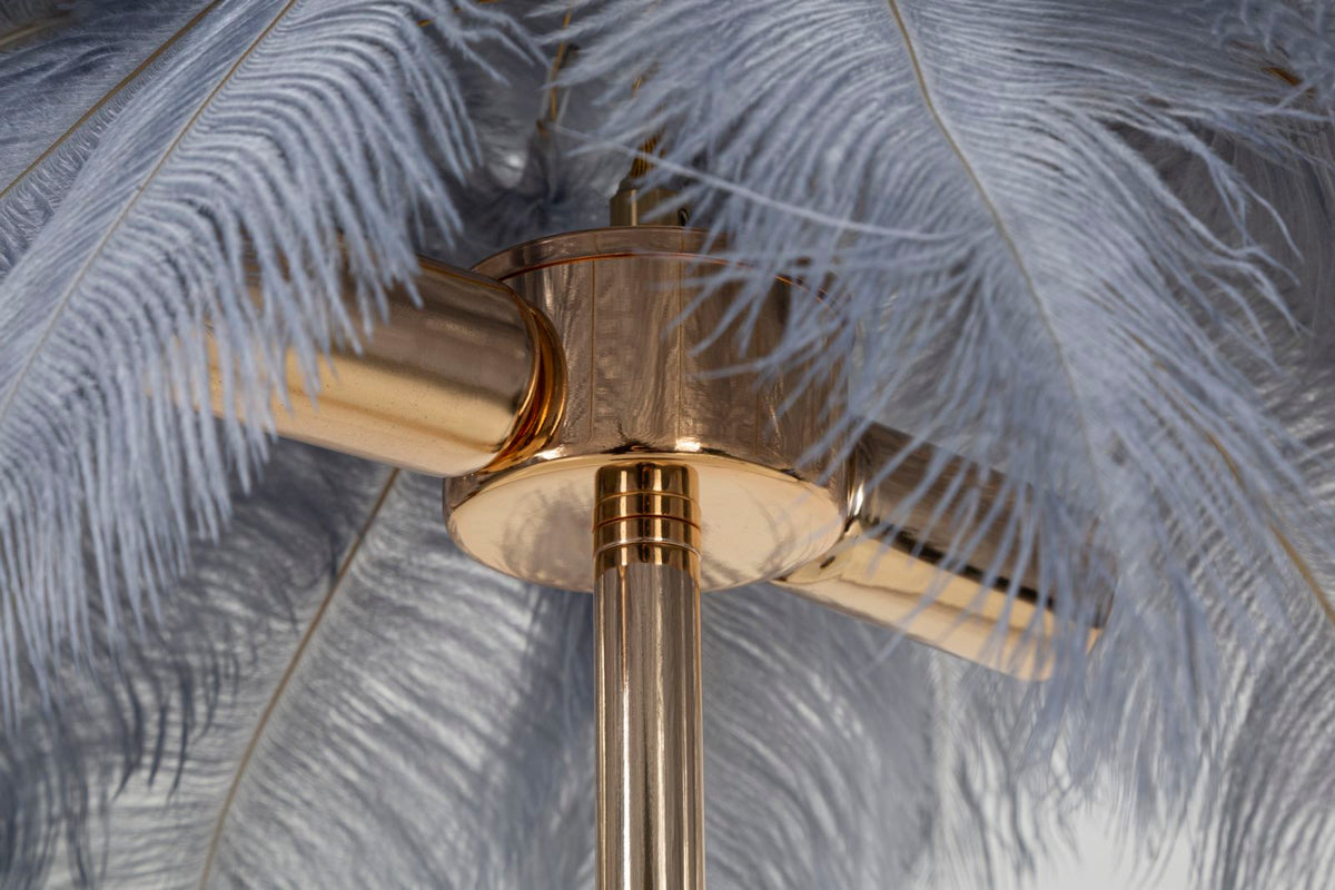 Lampada da tavolo palm grigia cm ø 55x60