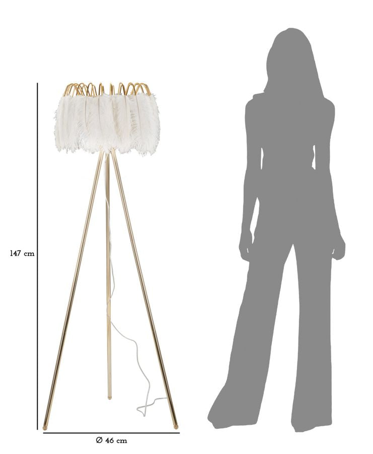 Mauro Ferretti Lampada da Terra Feather Stand Ø 46 x 147 cm