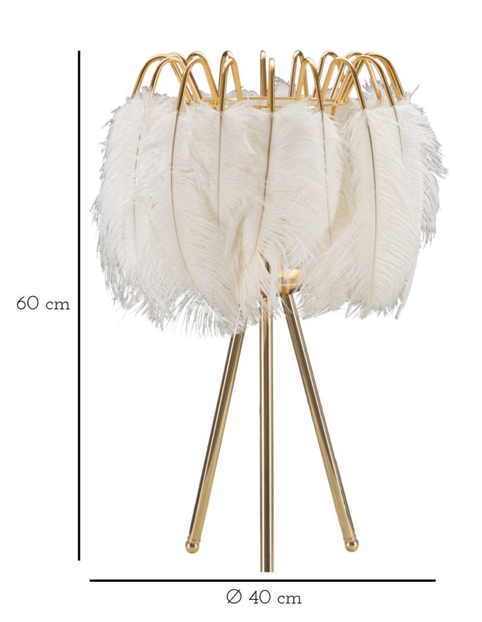 Mauro Ferretti Lampada da Tavolo Feather Stand Ø 40 x 60 cm