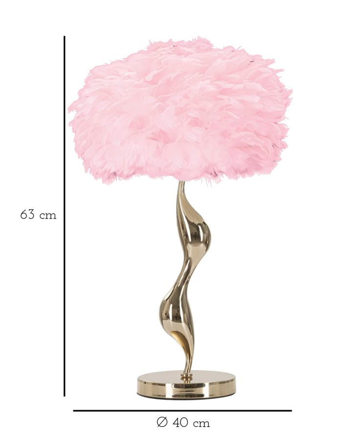 Mauro Ferretti Lampada da Tavolo Slim Rosa Ø 40 x 63 cm