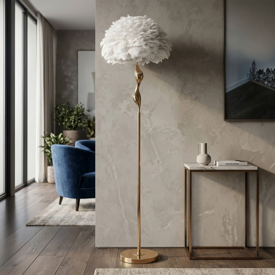 Lampada da terra slim bianca cm ø 50x165