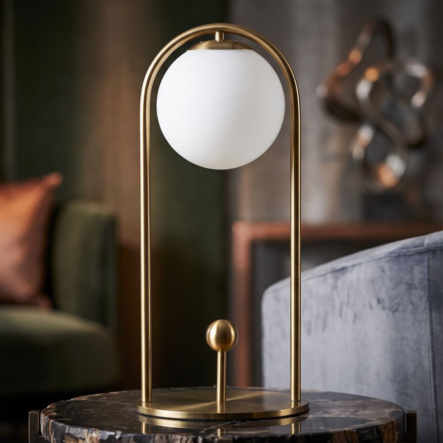 Mauro Ferretti Lampada da Tavolo Glamy Arc -a- Ø 21 x 47 cm