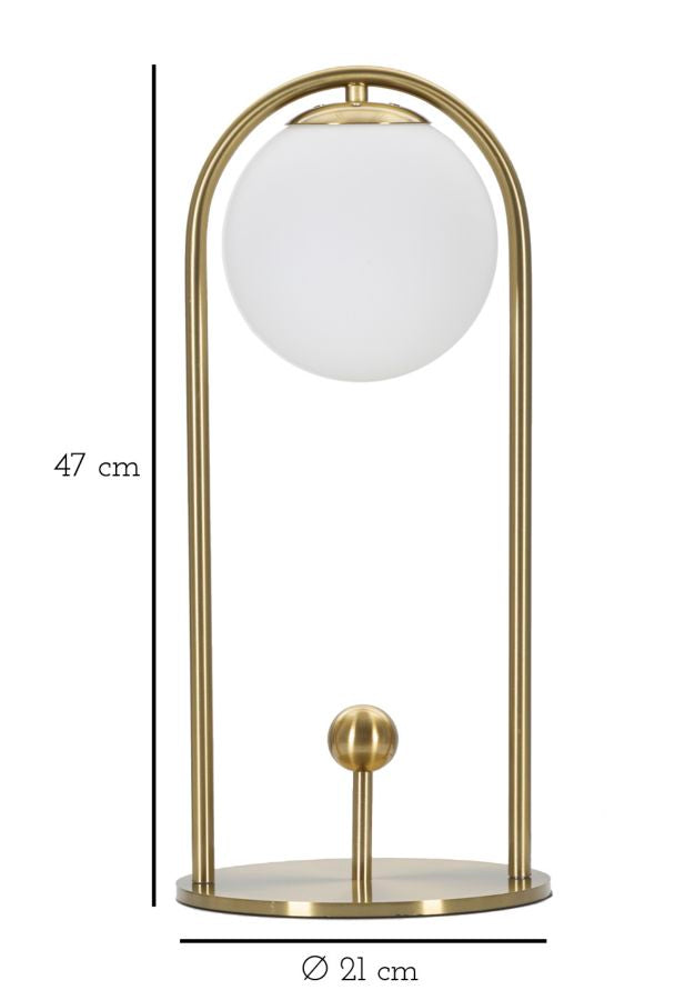 Mauro Ferretti Lampada da Tavolo Glamy Arc -a- Ø 21 x 47 cm