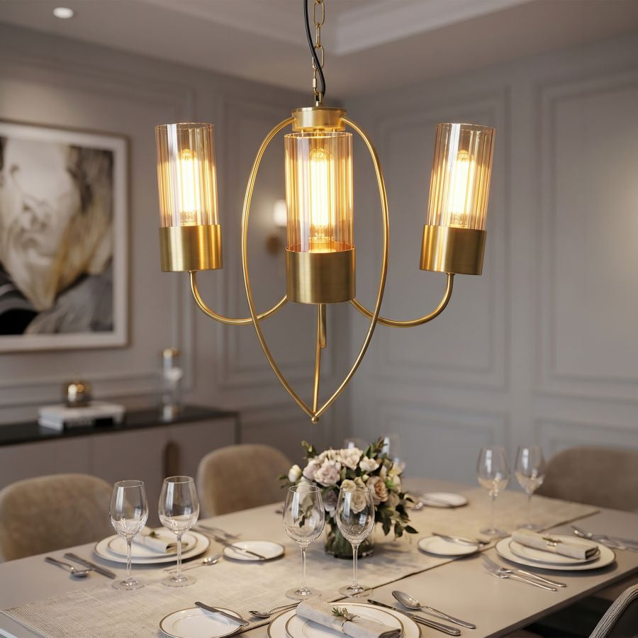 Mauro Ferretti Lampadario Versailles 3 Luci Ø 60 x 103 cm