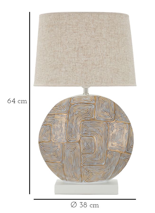Mauro Ferretti Lampada da Tavolo Resina Eclips Ø 38 x 64 cm